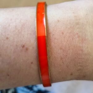 Vintage Brass and Red bangle